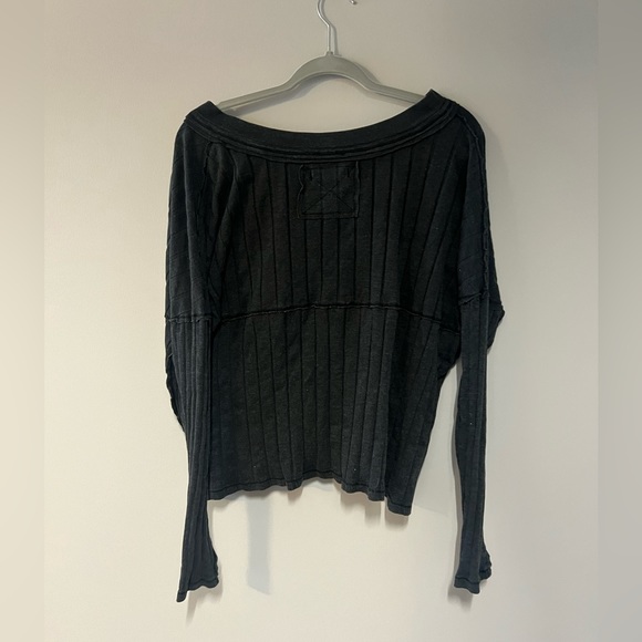 Free People Gray Long sleeve Too - Picture 6 of 6